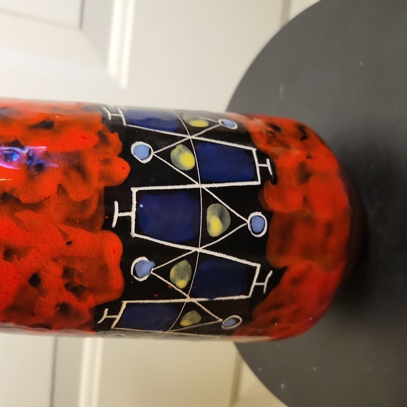 Italian Mid-Century Modern Ceramic Vase by C.E.M.A.S  Sesto  Florence 10" - Picture 4 of 10